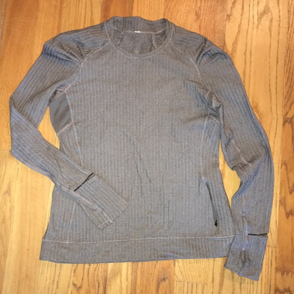 lululemon athletica Tops - LULULEMON🍋Herringbone Pattern Long Sleeve Shirt